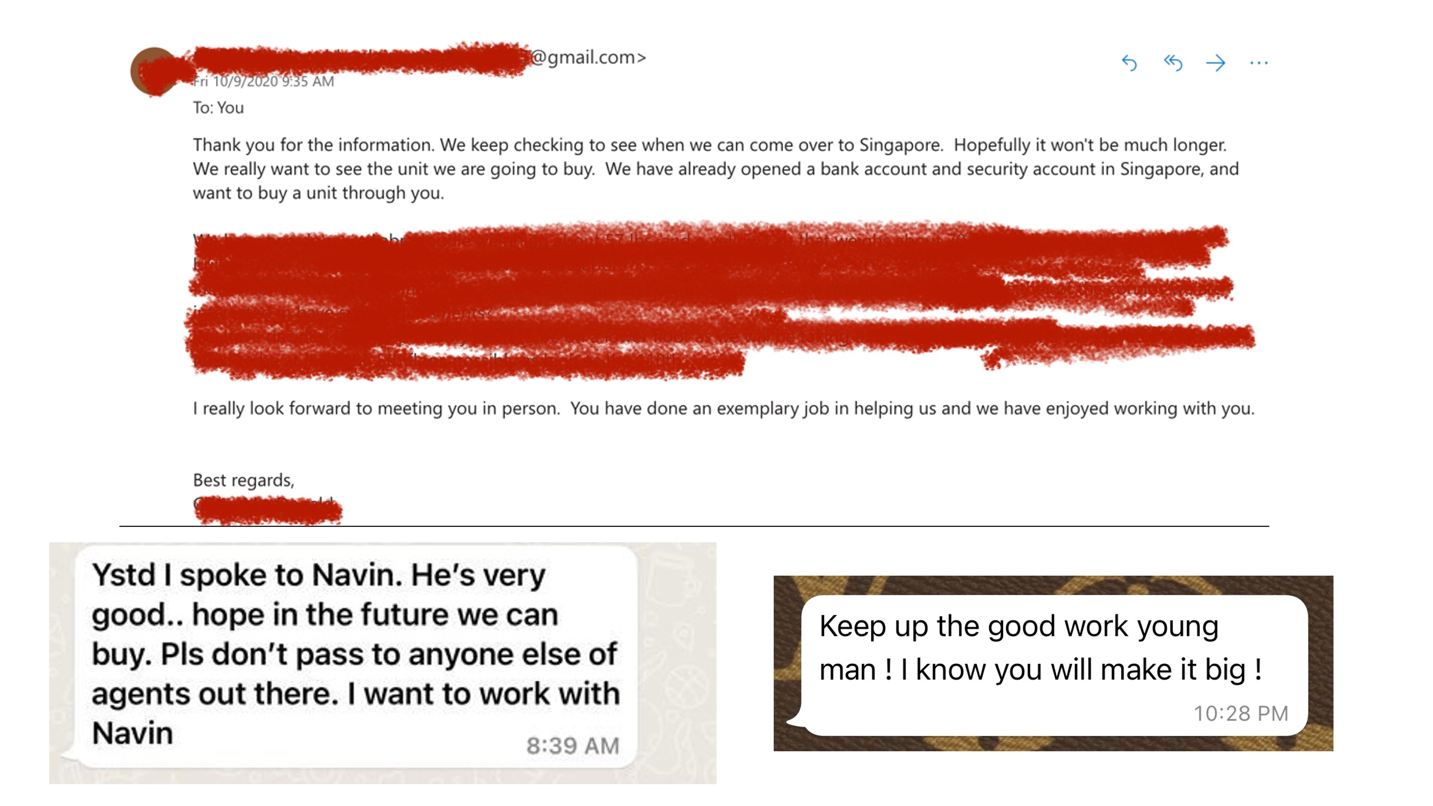 Multiple Reviews & Commendations from Several UHNW Clients